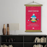 Chuppi Rustam Scroll & Seed Rakhi Combo of 2 (Dark Pink)